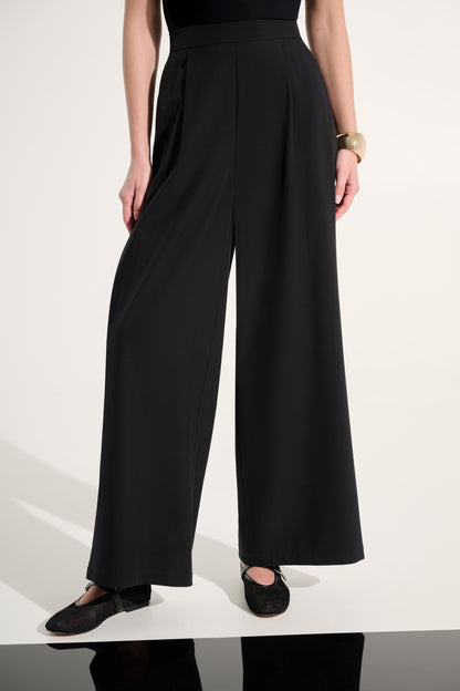 Stretch Woven Pull-On Wide Leg Pants 262622