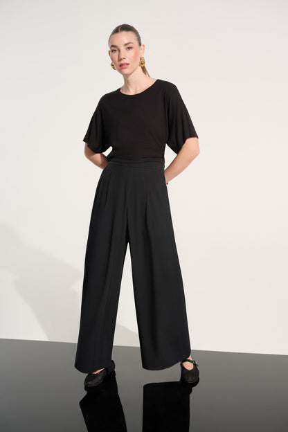 Stretch Woven Pull-On Wide Leg Pants 262622