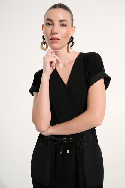 Silky Knit And Memory Straight Wrap Dress 262630
