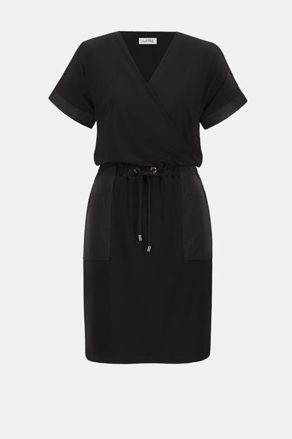 Silky Knit And Memory Straight Wrap Dress 262630