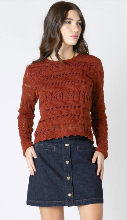 Scallop Hem Crochet Top
