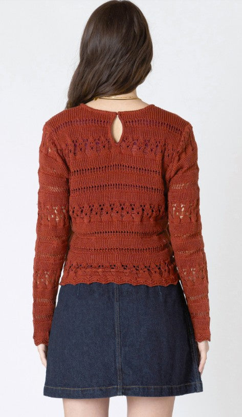 Scallop Hem Crochet Top