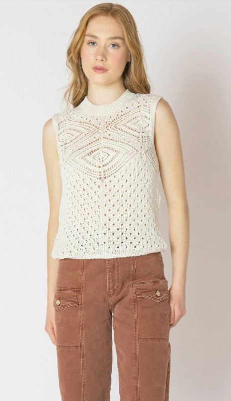 Patterned Pointelle Sweater