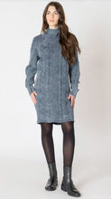Load image into Gallery viewer, Cable Mock Neck Sweater Dress 2627512
