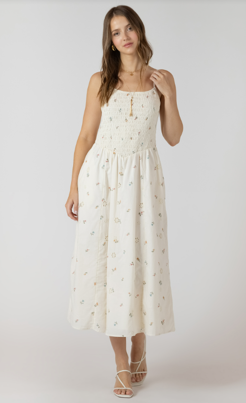 Smocked Detail Midi Dress 2722503