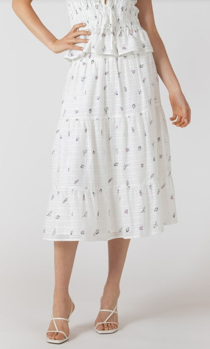 Smocked Waist Midi Skirt 2722714