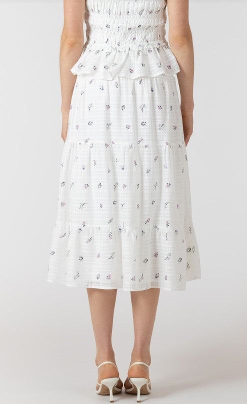 Smocked Waist Midi Skirt 2722714