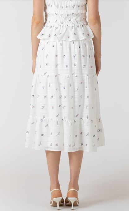 Smocked Waist Midi Skirt 2722714