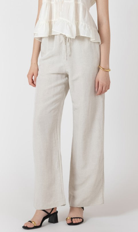 Elastic Waist Linen Pants 2722720