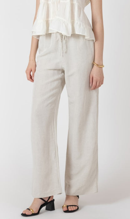 Elastic Waist Linen Pants 2722720
