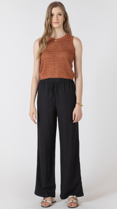 Elastic Waist Linen Pants 2722720