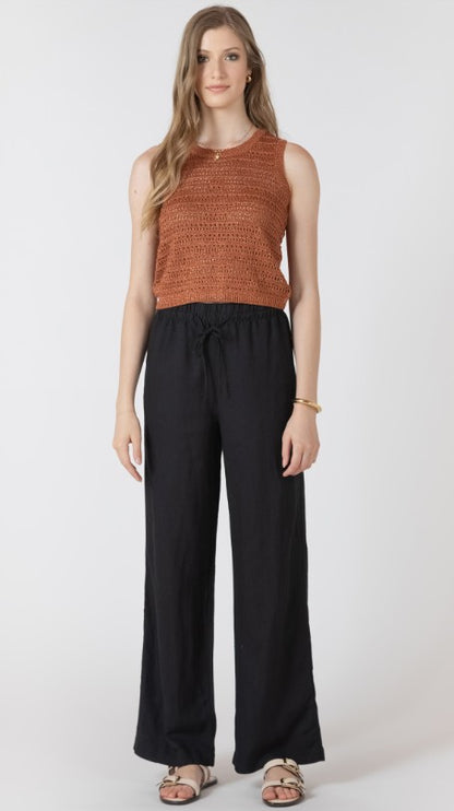 Elastic Waist Linen Pants 2722720