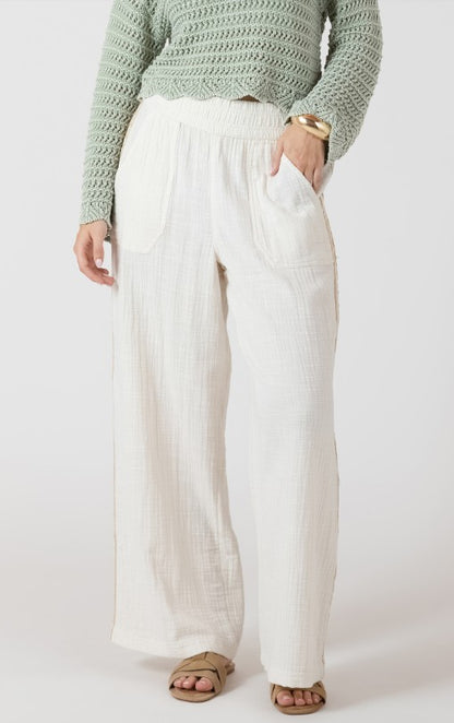 Crochet Trim Wide Leg Pant 2722729