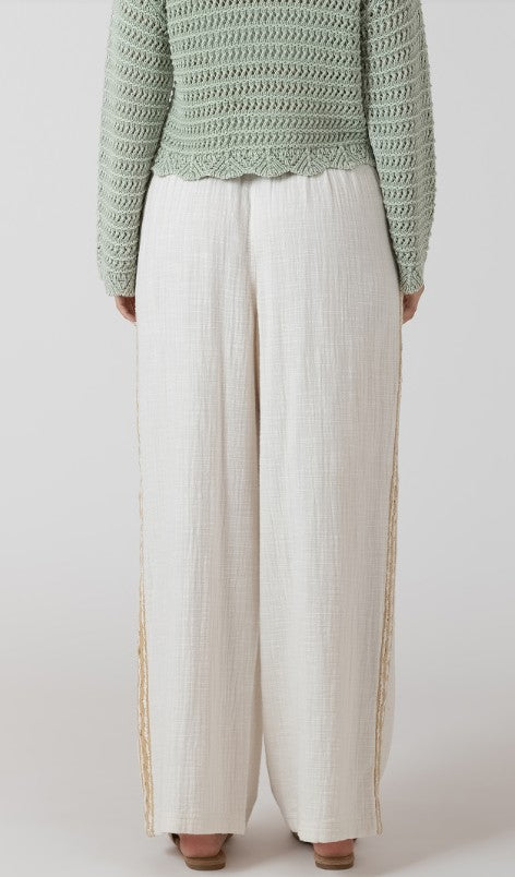 Crochet Trim Wide Leg Pant 2722729