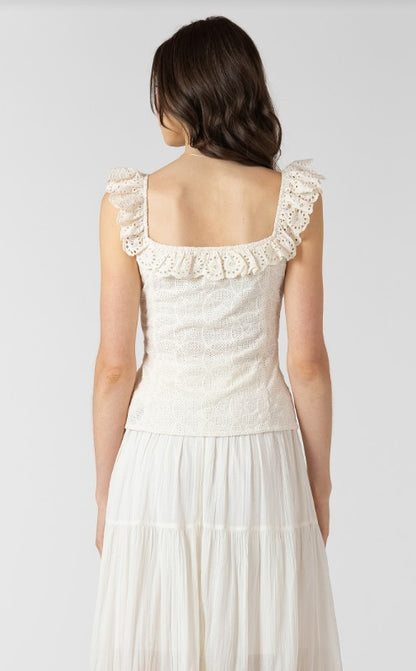 Button Front Eyelet Tank 2723504