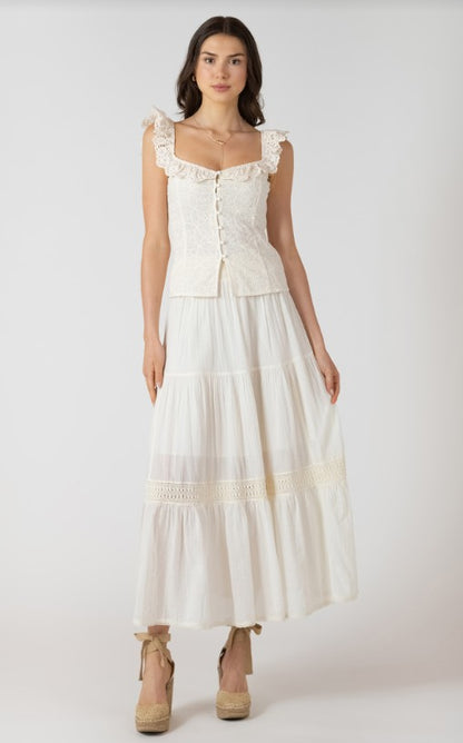 Button Front Eyelet Tank 2723504