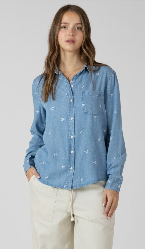 Embroidered Button Front Shirt 2723703