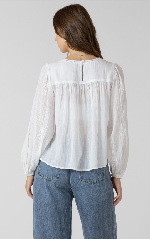 Crochet Detail Embroidered Blouse 2723706