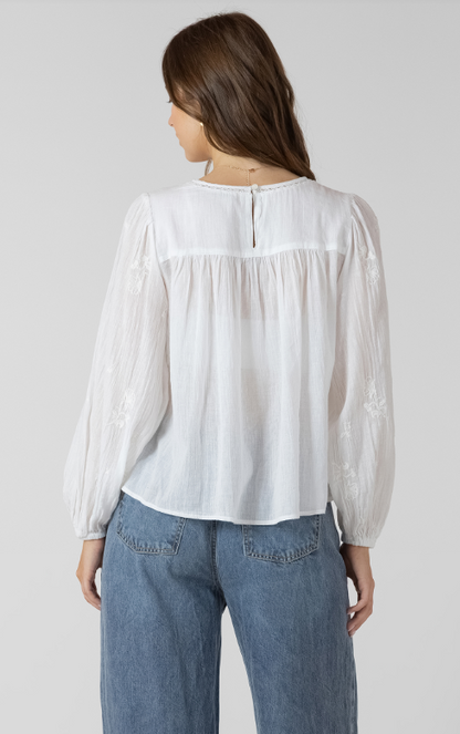 Crochet Detail Embroidered Blouse 2723706