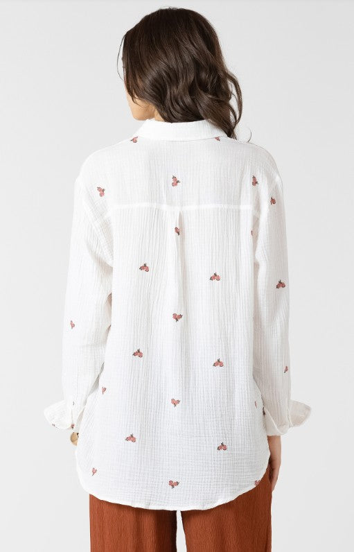 Textured Button Front Blouse 2723711