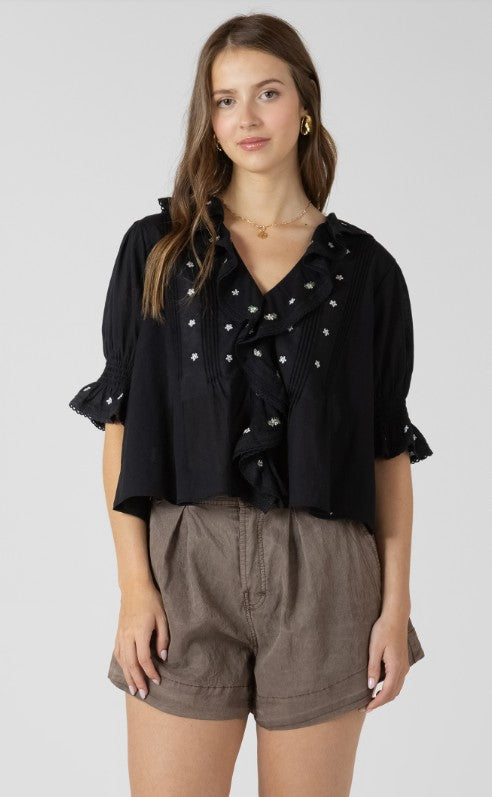 Ruffle Detail Embroidered Blouse 2723712