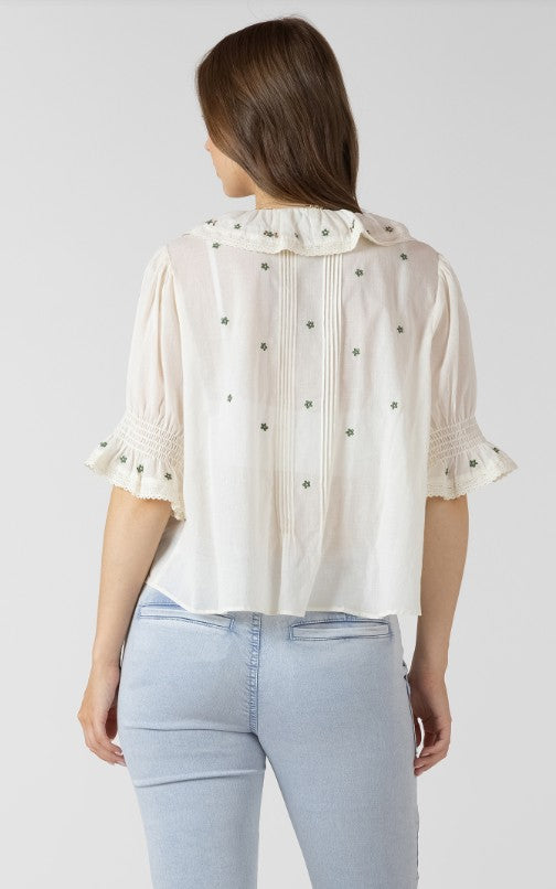 Ruffle Detail Embroidered Blouse 2723712