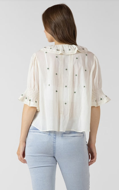 Ruffle Detail Embroidered Blouse 2723712