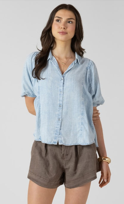 Panelled Button Front Blouse 2723720