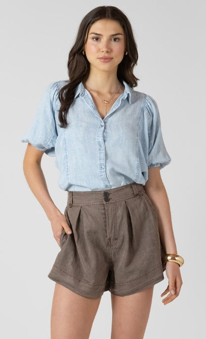 Panelled Button Front Blouse 2723720