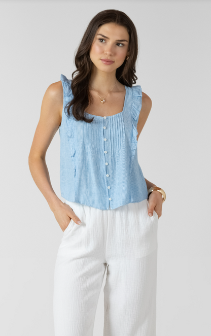 Pintuck Ruffle Detail Tank 2723726