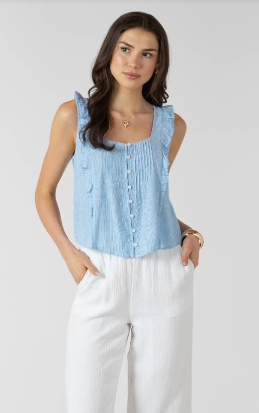 Pintuck Ruffle Detail Tank 2723726