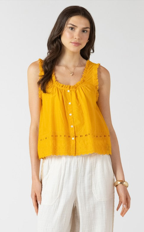 Embroidered Lace Trim Tank 2723727