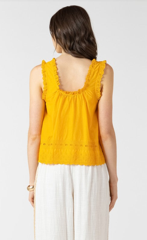 Embroidered Lace Trim Tank 2723727