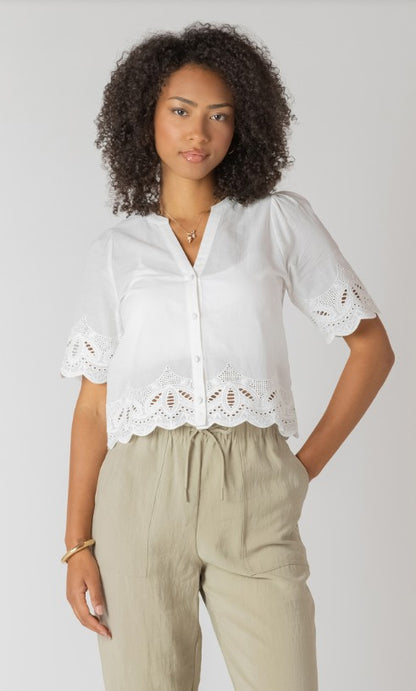 Eyelet Trim Blouse 2723740