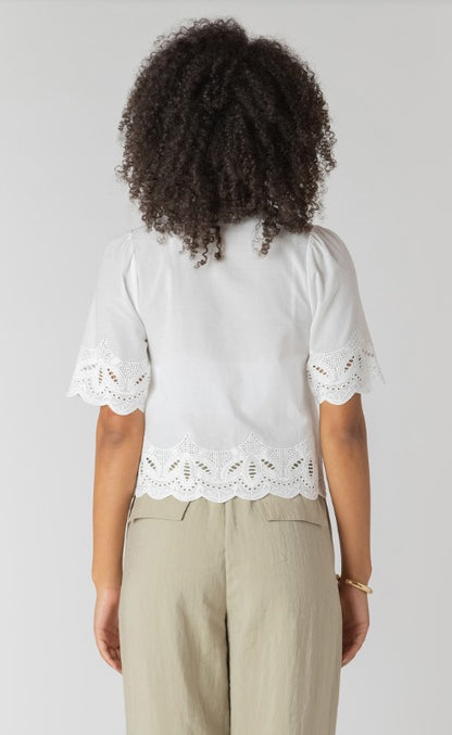 Eyelet Trim Blouse 2723740