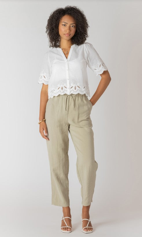 Eyelet Trim Blouse 2723740