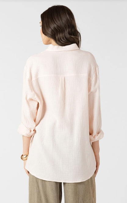 Textured Button Front Blouse 2723743