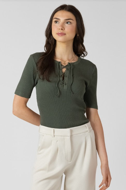 Ribbed Lace Tee 2724007