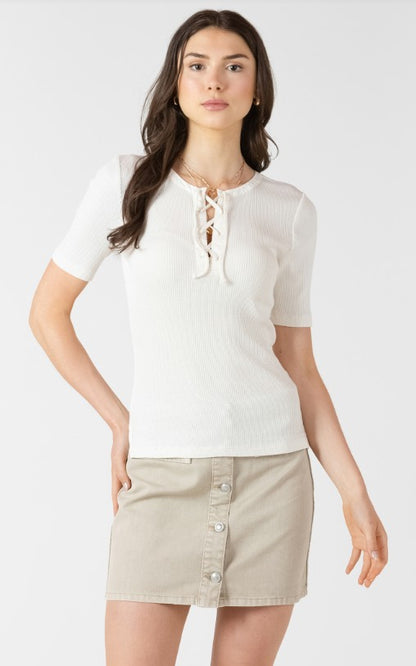 Ribbed Lace Tee 2724007