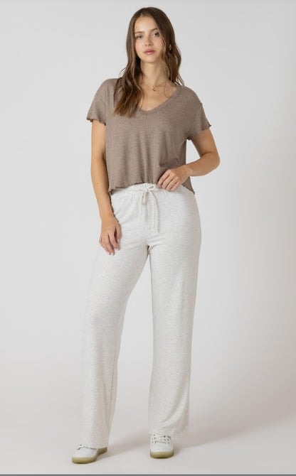 Lace Trim Waffle Top 2724009