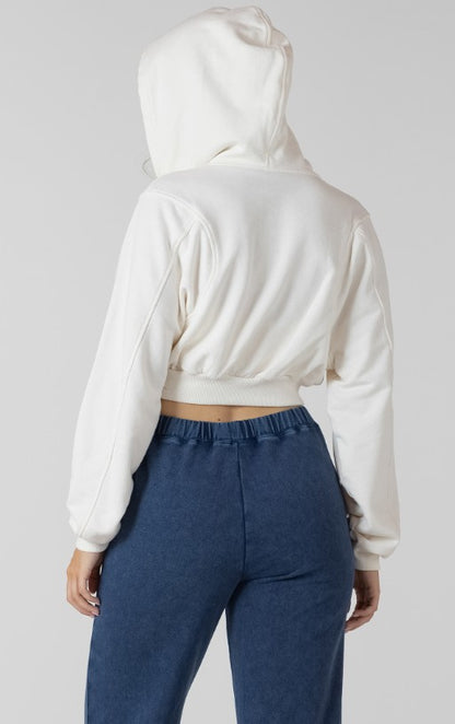 Cropped Zip-Front Hoodie 2724014