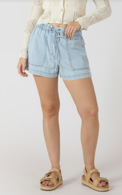 Drawstring Denim Shorts 2725256