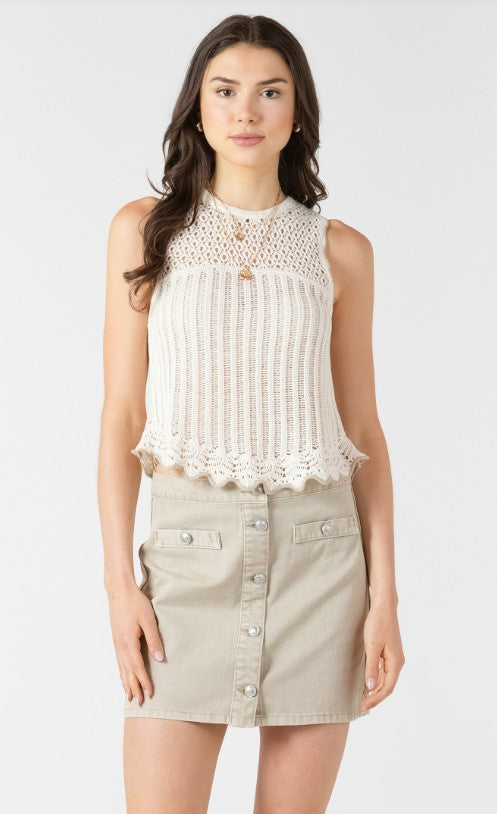 Contrast Trim Sweater Tank 2727006 SALE