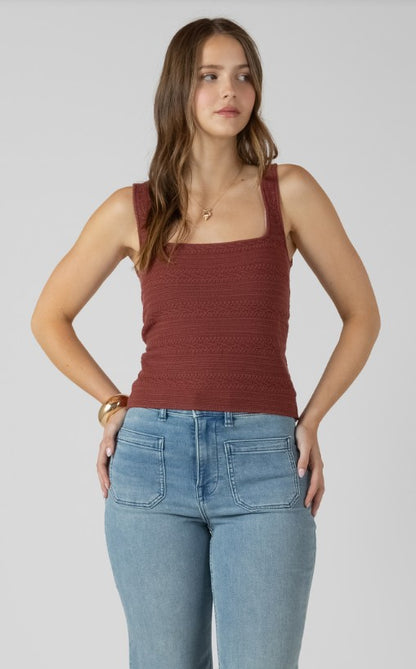 Squareneck Textured Tank 2727007