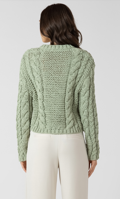 Floral Button Cable Cardigan 2727254