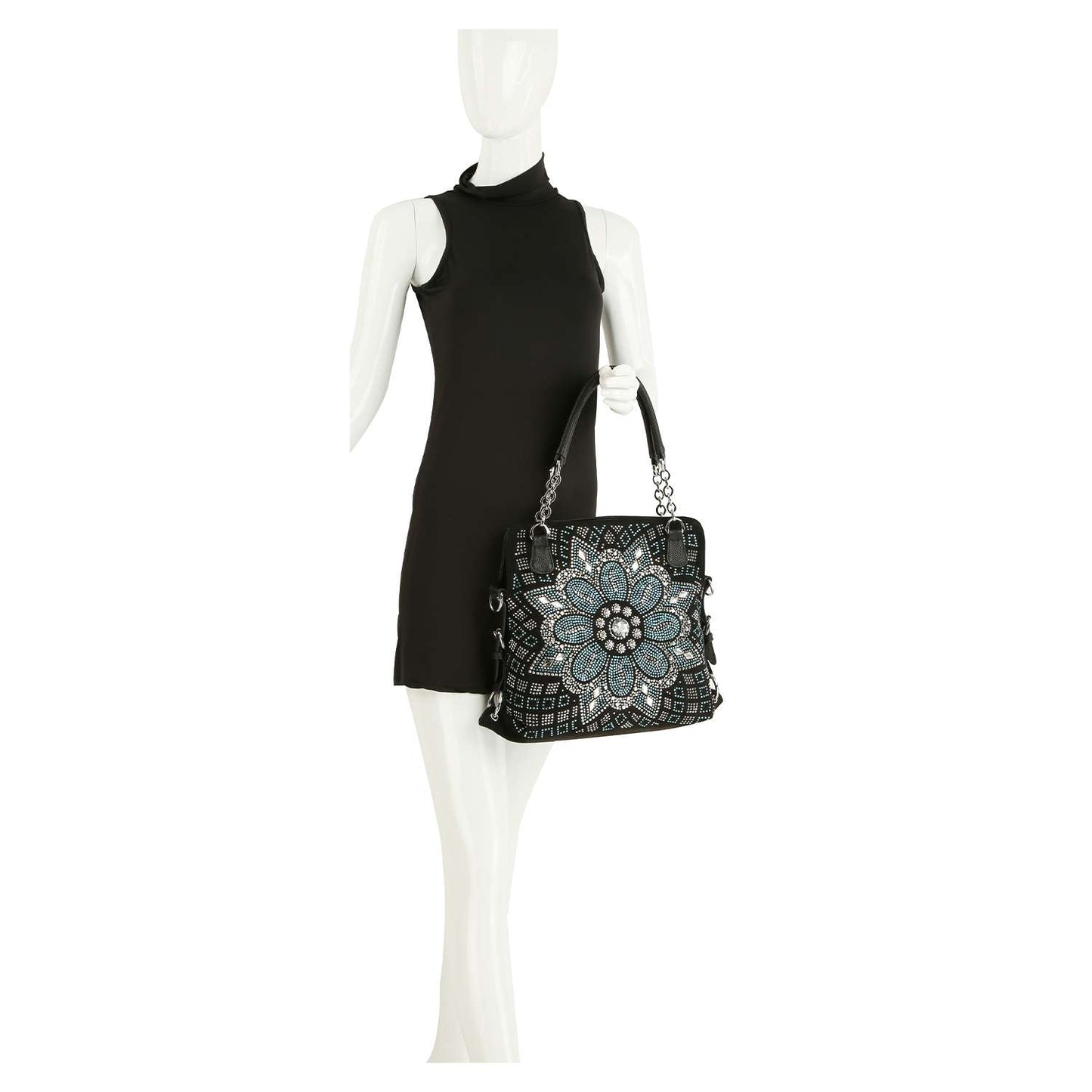 Handbag Express - Boho Inspired Rhinestone Pattern Handbag