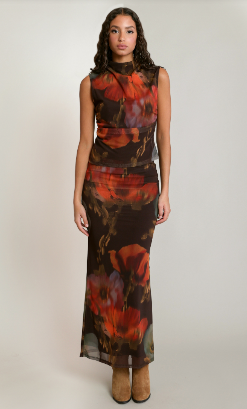 Mesh Floral Skirt 2822200