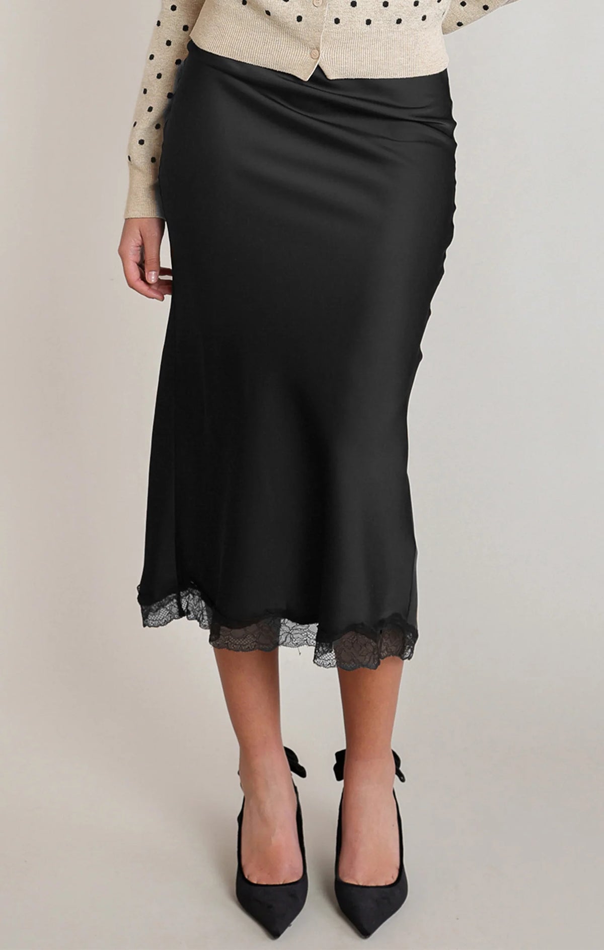 Satin Lace Skirt