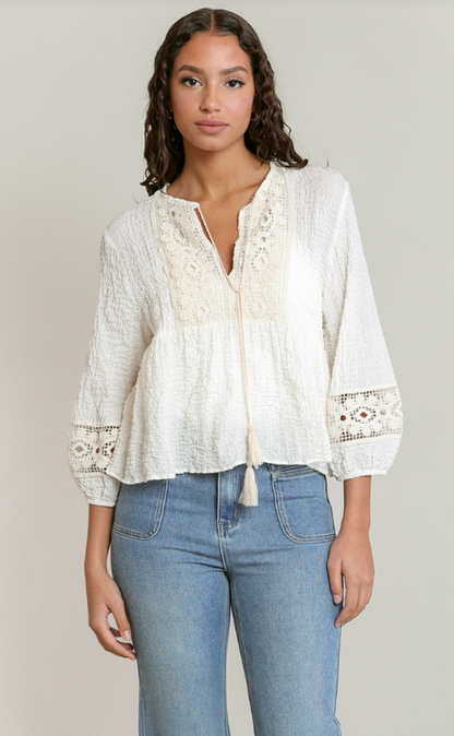Crochet Trim Blouse 2823703