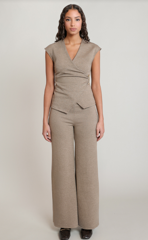 Cross Wrap Knit Top 2824006